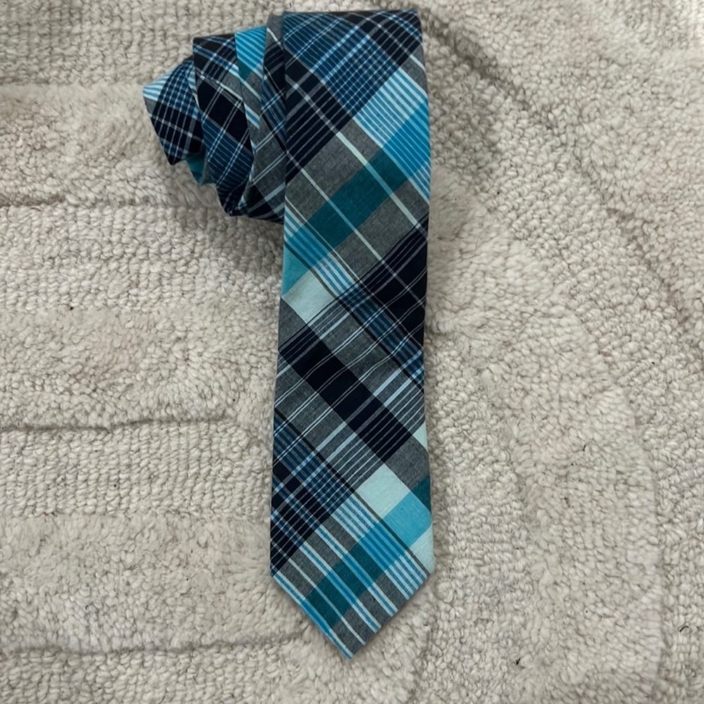 Merona Blue Plaid Tie